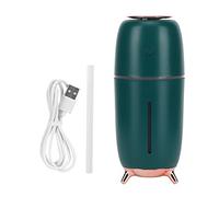 USB Desktop Humidifier with Night Illumination | 250ml Large Water Tank for Office/Car/Bedroom | Low - Noise 30dB Function, 4-8 Hour Runtime | Auto Shut - Off & Dual Spray (Verde)