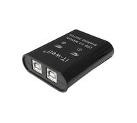 USB Dispositivo para Compartir Impresora, Impresora 2 en 1, Convertidor de Concentrador Divisor ConmutacióN Kvm Manual Puertos, Negro