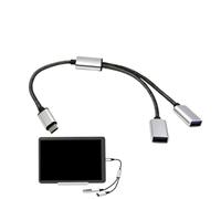 USB Divisor 2 Entradas 1 Salida | Hub USB Extensor - Estación De Acoplamiento Portátil 2 En 1 para Teclado Portátil Coche PC De Escritorio