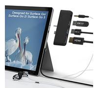 USB Docking Station Surface Go 4/Go 3/Go 2/Surface Go, 4 en 2 Hub USB con Soporte HDMI 4K@30Hz, Puerto USB 3.0/USB 2.0, 3,5 mm Audio/Auriculares Jack Adaptador Combo Adaptador USB Hub