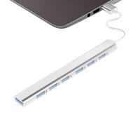 USB Expansion Hub - 5inch Laptop Docking Station Hub | | Copper Core Connector - Port Hubs with 1 to 7 Connectors for Fast 5g Data Transfer and Wide Device Compatibility at Home or Office