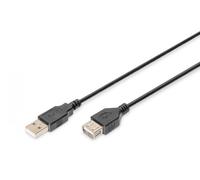 Digitus Cable USB 2.0 AM/AH Alargador Macho/Hembra 1.8M Negro