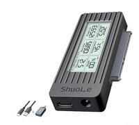 USB externo 3 1 a convertidor para discos duros de 2, 5 y 3 5 pulgadas, SSD HDD compatible con transmisión de datos rápida de 5 Gbps con cuerpo de aleación de aluminio para Windows y (CA + adaptador)