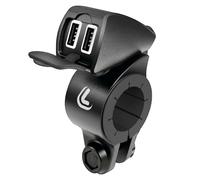 Lampa Cargador USB USB-Fix Trek Doble USB impermeable fijación manillar 5400 mA 12/24V