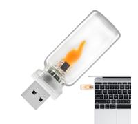 USB Flame Light - Flameless Vintage LED Bulb, Compact Vehicle Ambient