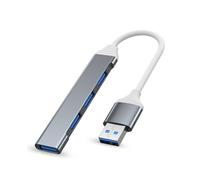 (USB-Gris) Adaptador divisor múltiple USB C HUB 3.0 Tipo C 3.1 de 4 puertos OTG compatible con Lenovo