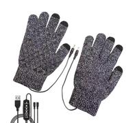 USB Hand Warmer Gloves Touchscreen - 3 Heat Settings Non-Slip Knitted Work | Heated Work Gloves for Skiing Snowboarding Motorcycling | Outdoor Work Construction Gardening Shoveling Snow USB Hand Warmer