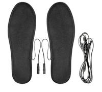 USB Heated Boot Insoles, Non-Slip Foot Warmer Shoe Inserts for Men, Rechargeable Heated Insoles for Hiking, Work, Thanksgiving, Christmas, and Winter Activities Color Black