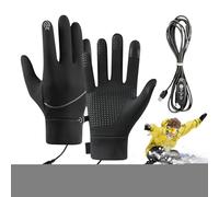 USB Heated Gloves - 80g Heated Gloves For Men Women, Double-Sided Heating Knitted Glove With Touchscreen Fingers, Winter Electric Warming Glo Ves Knitted Heating Hands Full & Half Fingerless Washable,