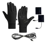 USB Heated Gloves For Men Women Full Finger Hand Warmers | 3 Temp Settings Windproof Mittens | Full Fingers Heating Warm Gloves | For Outdoor Skiing Motorcycling Fishing Hiking Cycling Working