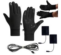 USB Heated Gloves For Men Women - Full Finger Hand Warmers | 3 Temp Settings Windproof Mittens | Full Fingers Heating Warm Gloves | For Outdoor Skiing Motorcycling Fishing Hiking Cycling Working