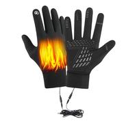 USB Heated Gloves, Screen Touch Thermal Mitts, Waterproof Cold Weather Glove, Rechargeable Heating Gloves, Sport for Running, Fishing, Cycling, Commuting, Hiking, Winter Outdoor Use