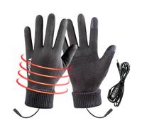 USB Heated Outdoor Gloves, Ski Thermal Mittens, Three Level Temperature Control, Touchscreen Friendly Winter Gear, Motorcycling Cycling Driving Adventure, Camping Hiking Cold Protection