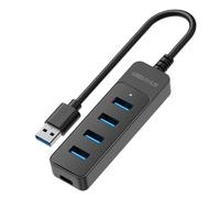 USB Hub 3.0 - High-Speed 4-Port USB Expander for Laptop, PC, & More | Multiport Adapter for Flash Drive, Printer, Keyboard & External Devices | Plug & Play Splitter Easy Expansion | C