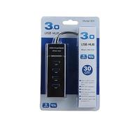 USB HUB 3.0 One Drag Four Port Hub USB Extensor USB Computadora Divisor USB Expansión 4 Puertos Usb32dpes2 (Negro, Talla Única)