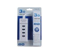 USB HUB 3.0 One Drag Four Port Hub USB Extensor USB Computadora Divisor USB Expansión 4 Puertos Usb32dpes2 (Blanco, Talla Única)