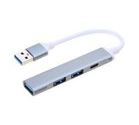 USB HUB 4 puertos USB Splitter USB3.0 USB2.0 TypeC adaptador para computadora, teléfono, tabletas, aleación de aluminio