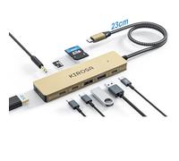 USB Hub C Docking Station: Adaptador Múltiple 9 en 1 con 4K HDMI USB3.0 Tipo-C PD 3.5mm AUX y TF/SD, Estación de Acoplamiento USB C Compatible con MacBook Pro/Air iPad iPhone Surface Book etc.