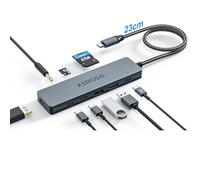 USB Hub C Docking Station: Adaptador Múltiple 9 en 1 con 4K HDMI USB3.0 Tipo-C PD 3.5mm AUX y TF/SD, Estación de Acoplamiento USB C Compatible con MacBook Pro/Air iPad iPhone Surface Book etc.