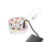 USB Hub Docking Station - Conector de 13 puertos, función Adapter, High Speed Data Hub, Durable RGB Backlit Design | Workstation Accessories for Adults Professionals Men Women College Students