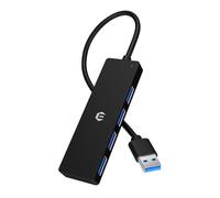 USB hub, estación de Acoplamiento USB, USB 3.0 5 Gbps, concentrador de Datos portátil Ultrafino, concentrador de Datos 4 en 1 USB con 4 Puertos USB 3.0, Compatible con Sistemas Windows, macOS, Linux,