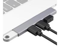 USB Hub - Four Port Splitter, Portable Adapter Multiport, Desktop Laptop Expander, Drive Connector, Printer Keyboard Interface, High Speed Data Transfer Station