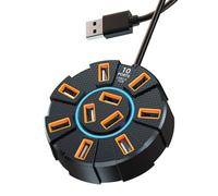 USB Hub, High-Speed Multiport Docking Station with 5Gbps Data Transfer, 4K Compatibility, USB Data Ports, and Card Reader for Computer, Printer, Camera, and Keyboard Connectivity