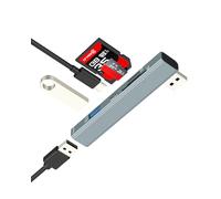 USB Hub OTG 3.0 Adaptador a SD Memory Stick Splitter Distribuidor Cable PC Cable Alargador Puerto USB A Lector de Tarjetas Jack Micro SD Accesorios Laptop Docking Station Conector Multiple Enchufe