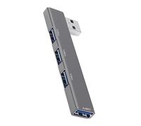 Usb Hub, Usb Adapter, 4 Port Multi-Interface Wireless Compact Design Lightweight Sleek Silver Finish Space-Saving, Adapter Expander for Hardware Devices