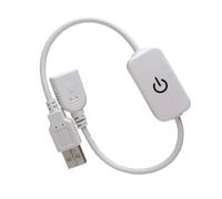 USB LED Knob Dimmer DC 5V Band Luminosidad Ajustar Interruptor Controlador Conector para 5050 3528 2835 5 V Tira de luces (USB Touch White)