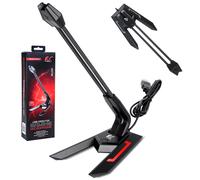 USB LED Micrófono de Escritorio Para Ordenador para Juegos Negro Streaming 1,5m