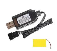 USB Lithium Battery Charger - 7.4V 1000mA Charging Cable, Fast Power Cord | Automatic RC Battery Charge Adapter, Lithium SM-2P SM-3P SM-4P Plug, Perfect for Drone Airplane Toy Battery Use