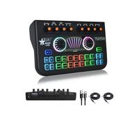USB Live Recording Sound Card, Built-in Reverb, One-Click Noise Reduction, Multiple Audio Modes - Black