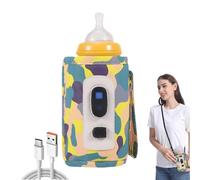 USB Milk Bottle Warmer Bag, Portable Digital Bottle Warmer, Adjustable 5 Gear Temperature Heater, USB Milk Warmer for Baby Feeding, Travel Bottle Bag, Portable Heat Keeper for Travel
