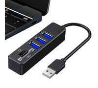 USB Multiport Adapter, Expansion Docking Station, High Speed Transfer Hub, Compact Lightweight Build for Desktop, Laptop, Flash Drive, Keyboard, 3.35x0.79 Inches