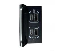USB para puerto multimedia trasero para Jeep para Wrangler para Jl 2018 | Material ABS, reemplazo directo para OE 68271567AB, fácil de instalar