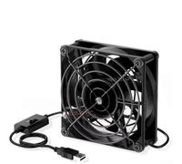 USB PC Fan 120mm 3-Speed Silent Cooling | 3- switch, 25dB quiet operation, 120mm size, para ideal for PC case and AV cabinet heat dissipation(80mm)
