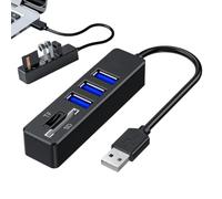USB Port Hub - Plastiic 10cm | Portable High-Speed Extender Splitter | Durrable Smmooth Direct Docking Station For Laptop Camera Card Reader and Travel Accessories