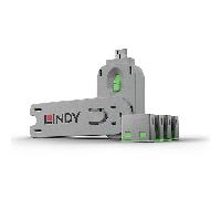 Lindy 40453 bloqueador de puerto Bloqueador de puerto + clave USB tipo A Naranja Acrilonitrilo butadieno estireno (ABS) 5 pieza(s)