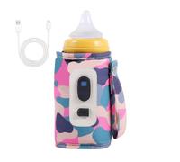 USB Portable Bottle Warmer, Portable USB Bottles Warmers, Accurate Temperature Control Quick Heating Milk Bottle Heat Keeper for Home, Car Travel, Camping, Digital Display and Data Cable