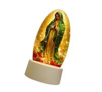 USB Powered Warm Light Blessed Mother Decoration LED Catholic Table lamps Religious Gift for Christmas Birthday Multicolor