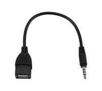 USB puerto, AUX, 3.5 mm enchufe para cable de carga - de datos- de audio Negro