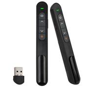 USB Puntero Presentaciones Inalámbrico 100M, Pasador Diapositivas con Receptor USB, Mando para Controlar Ordenador Bluetooth para PowerPoint, Presentador Wireless para Mac Windows Linux Android Más