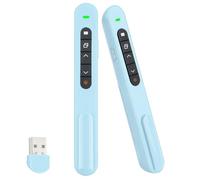 USB Puntero Presentaciones Inalámbrico 100M, Pasador Diapositivas con Receptor USB, Mando para Controlar Ordenador Bluetooth para PowerPoint, Presentador Wireless para Mac Windows Linux Android Más