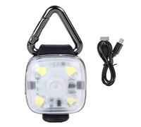 USB Rechargeable LED Dog Safety Light, Waterproof Clip On Pet Collar Lamp with 3 Lighting Functions, High Bright Visibility Beacon for Night Walking Running Hiking Camping Outdoor, Pet Chest Harness
