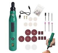 USB Rechargeable Mini Electric Drill Grinder - Kit de herramientas rotativas inalámbricas, 20 W, 18000 rpm, pulido y tallado manual, para trabajos de grabado de madera de Jade