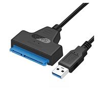 USB SATA 3 Cable SATA a USB 3.0 Adaptador ARRIBA A 6 Gbps Soporte 2.5 pulgadas externas SSD HDD Disco duro 22 pin SATA III A25 2.0(Bianco)
