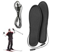 USB Short Plush Heated Insoles, Rechargeable Electric Thermal Foot Warmers, Washable Heating Insoles For Outdoor Activities, Perfect For Hiking, Skiing, And Camping Adventures