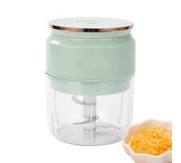 USB Small Food Prowector - Dicer De Ajo Eléctrico | Alimentos Eléctricos Dicer Con Tazón | Ajo Inalámbrico | Pequeña Cebolla Inalámbrico Para Camping, Picar Carne, Jengibre, Chile