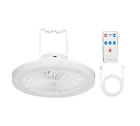 USB Solar Camping Fan with Light, 3-Speed Airflow, 3600 Mah, Rechargeable Fän with Auto Oscillating & Remote & Timer & LED Lantern, Powerful Wind Outdoor Camping Fan, Portable, for Home Travel Office